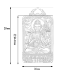 Pt950 Platinum Chinese Zodiac Horse Guardian - Mahasthamaprapta Buddha Pendant